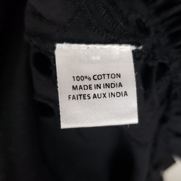 Misa Los Angeles Althea Cover Up Black Cotton Eyelet Lace Midi Dress Size XS - Picture 8 of 11